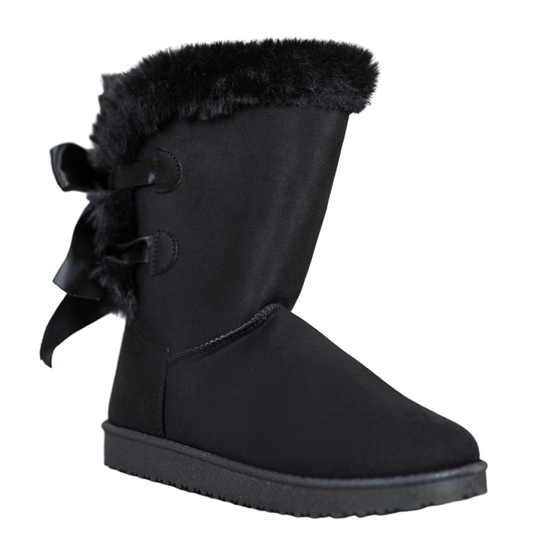 Visoki mukluki s mašnicama crno