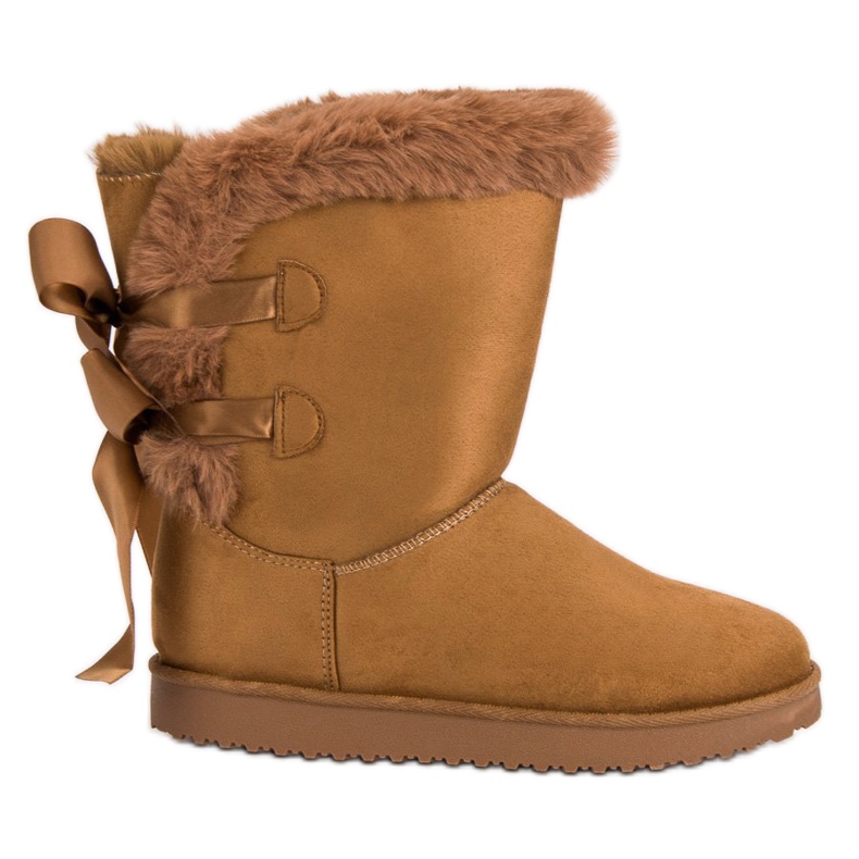 Visoki mukluki s mašnicama smeđa