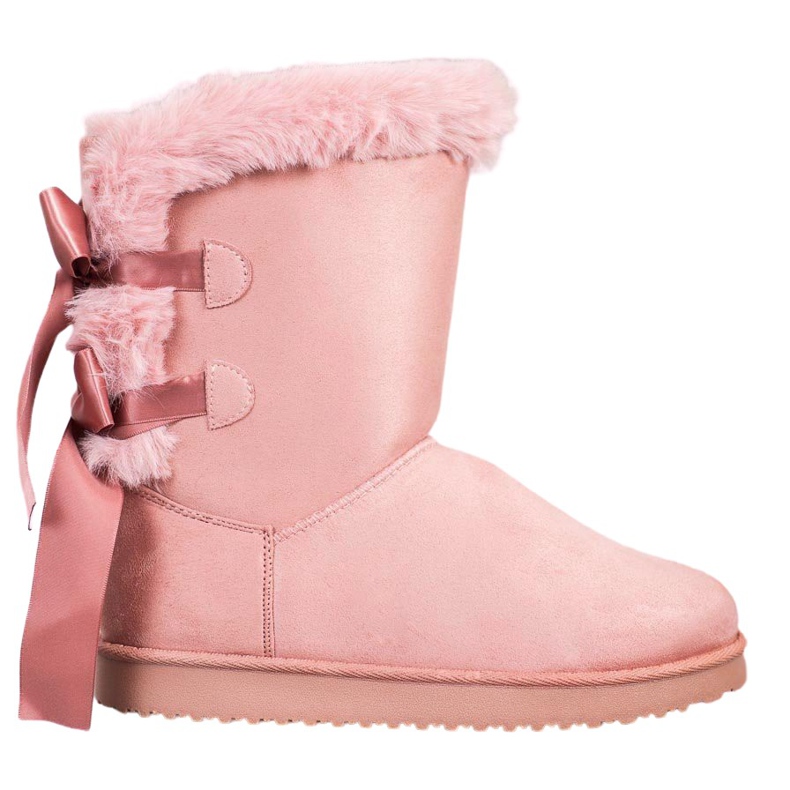 Visoki mukluki s mašnicama ružičasta