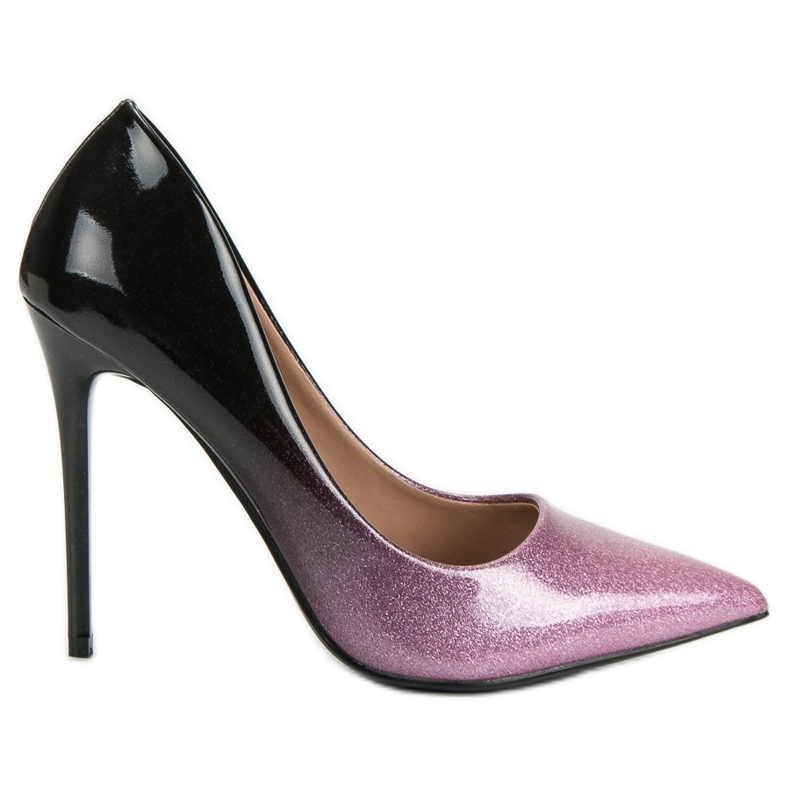 Ombre igle crno ružičasta