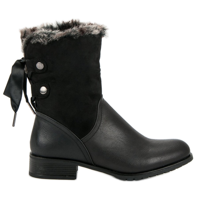 SDS Crne čizme s mašnom crno