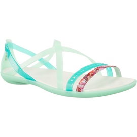 Crocs Isabella je rezala Grph Strappy Sndl New Mint Oyster zelena
