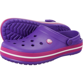 Crocs Crocband Neon Purple Candy Pink višebojan