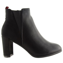 Crne čizme s visokim potpeticama A5580 Crna crno