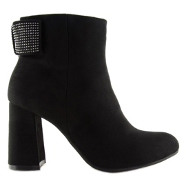 Crne čizme na visoku petu Z199 Crna