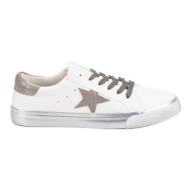 Elegantne niske tenisice bijela višebojan