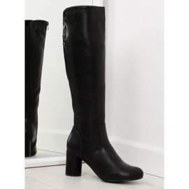 Crne čizme s visokom petom A-11 crne II-GAT crna