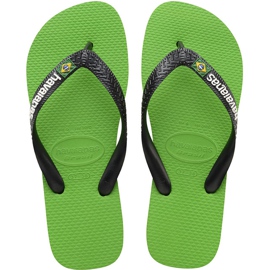 Havaianas Logo Brasil-a Neon Green Black višebojan