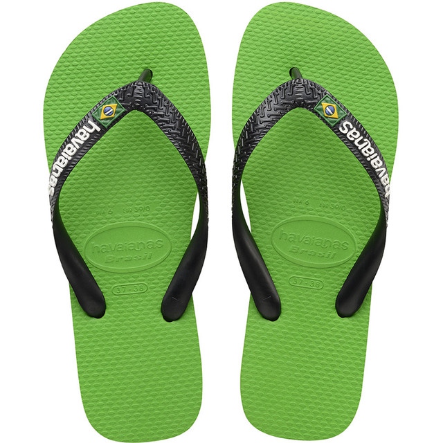 Havaianas Logo Brasil-a Neon Green Black raznobojna
