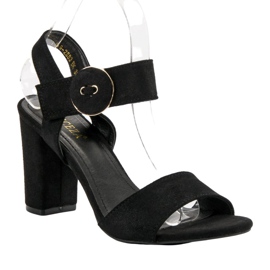 Crne sandale na šanku VINCEZA crna