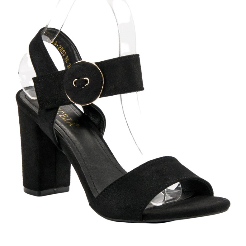 Crne sandale na šanku VINCEZA crno