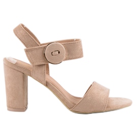 Bež sandale na baru VINCEZA