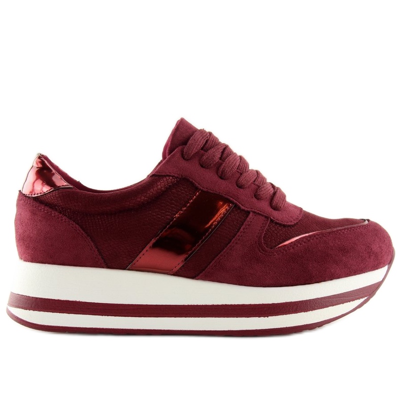 Cipele s visokim potplatom u bordo 99-11 vinu crvena