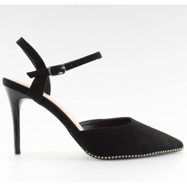 Sandale na crnoj peti J1126-1 Crne crna