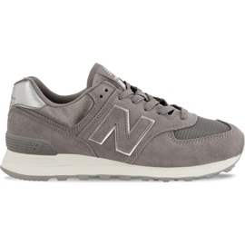New Balance Wl574mms Sateen Mramorni jezičak s metalnim srebrom siva