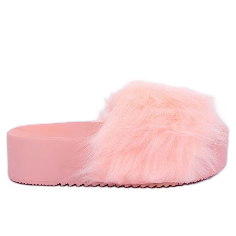 Ružičaste CK77P Ružičaste papuče s krznom ružičasta