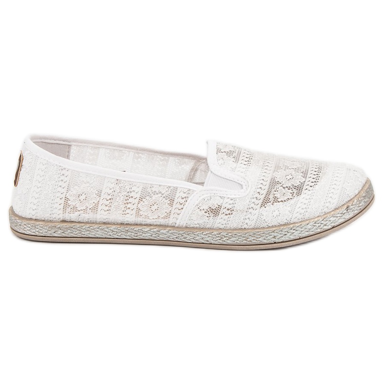 MCKEYLOR Čipkane natikače bijela