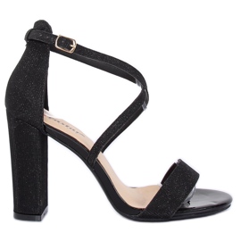 Crne sandale na postolju NC791 Black crna