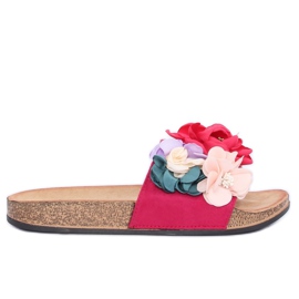 Ružičaste ženske ružičaste papuče P-848 Fuchsia višebojan ružičasta