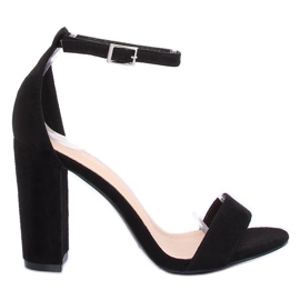Crne sandale na stupu Y2385-27 Crne crna