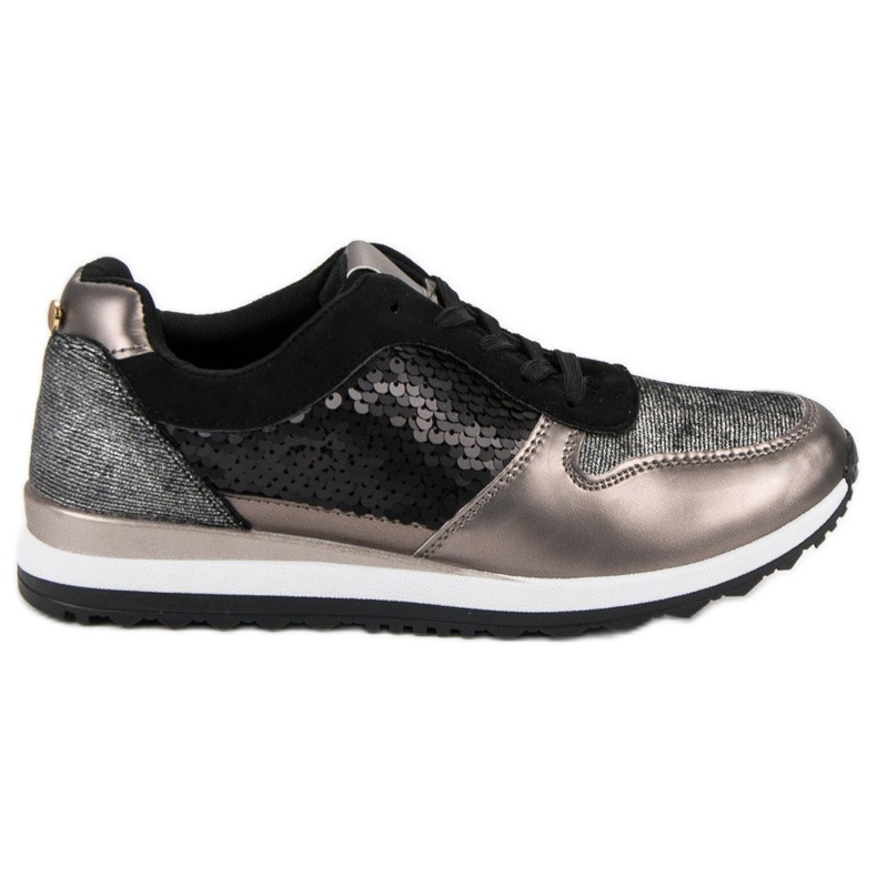 Sportska obuća sa šljokicama crno siva žuta boja