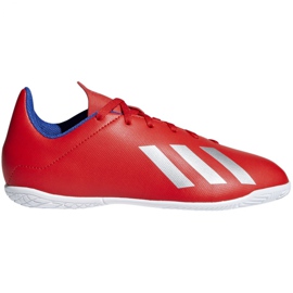 Unutarnje cipele adidas X 18.4 U Jr BB9410 višebojan crvena