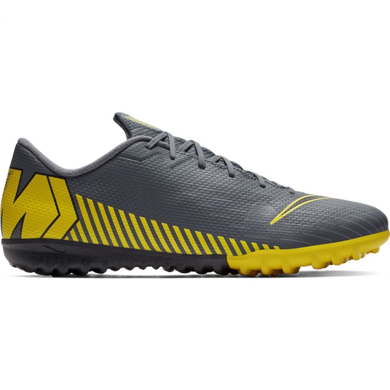 Nike Mercurial Vapor X 12 Academy Tf M AH7384-070 nogometne cipele siva crno