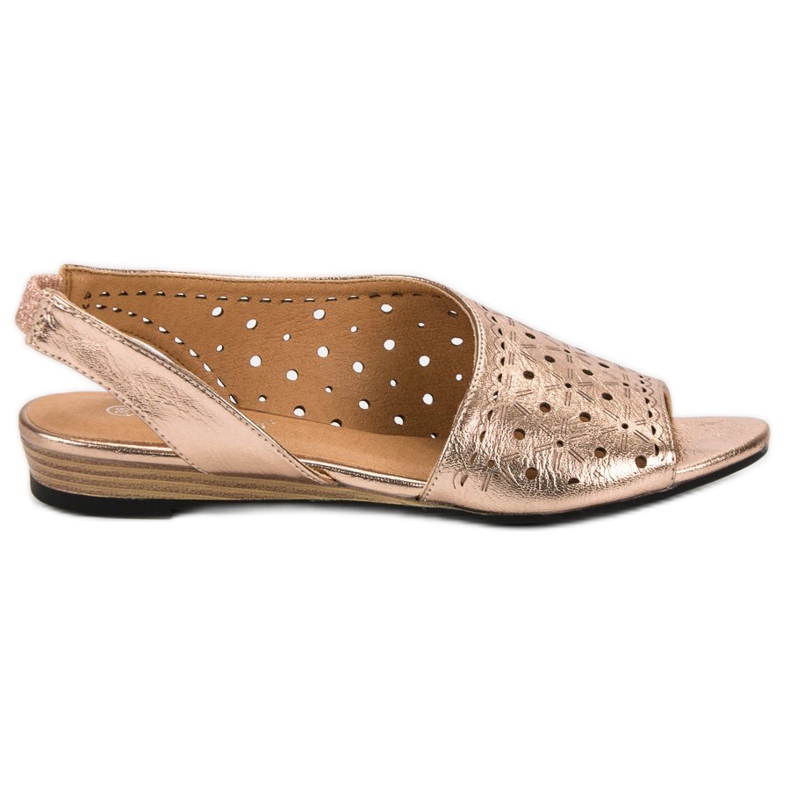 VINCEZA ažur sandale žuta boja