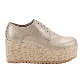 Corina Modne espadrile na vezanje žuta boja