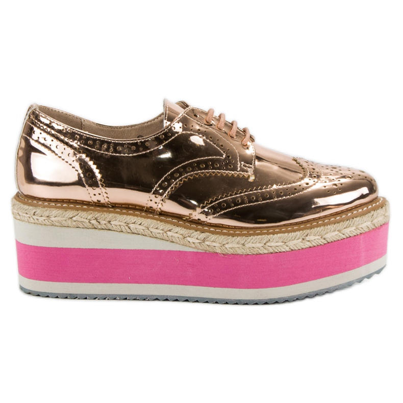 Corina Modne cipele na klin žuta boja