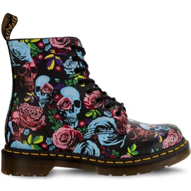 Dr. Martens 1460 Pascal Rose Multi Rose Fantasy Backhand zrno slame crna plava višebojan