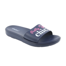 Ženske papuče Flamingos Atletico bijela ružičasta tamnoplava