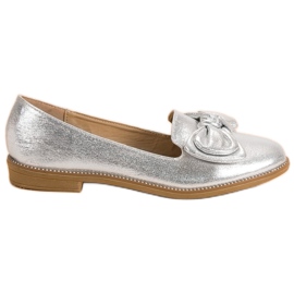 Forever Folie Srebrna balerina s mašnom siva