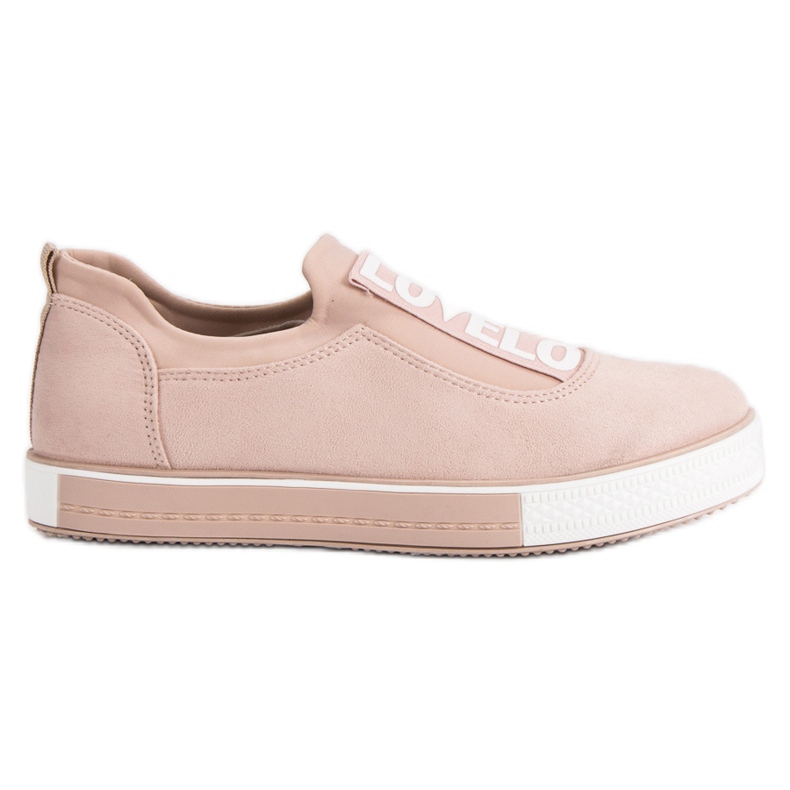 Ideal Shoes Lovelo Slip-On tenisice smeđa