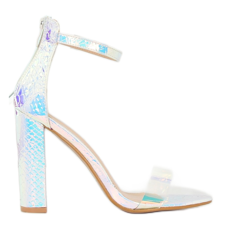 Sandale benzinsko srebrne boje BD344 Srebrne siva raznobojna