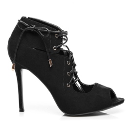 Vices Mirella zavezane sandale crna