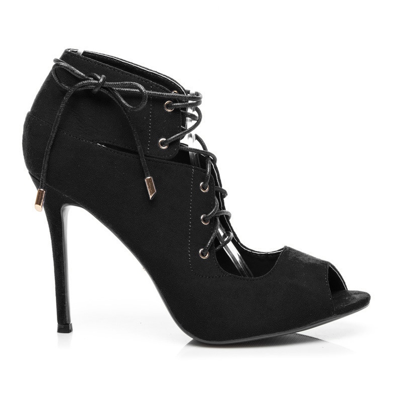 Vices Mirella zavezane sandale crno