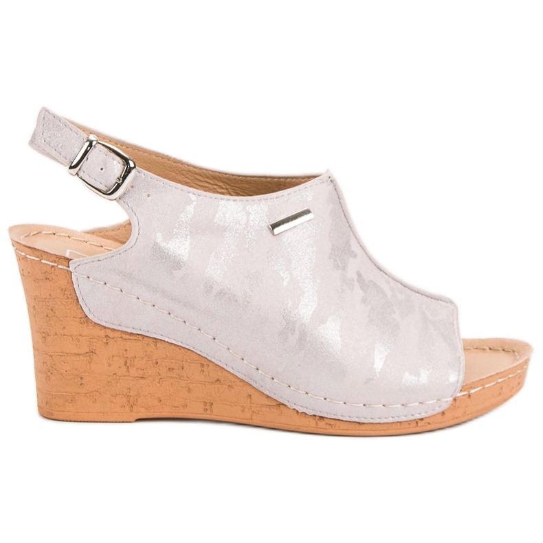 Filippo Sandale na klin s uzorkom ružičasta