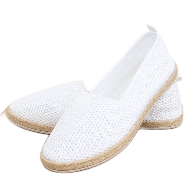 Espadrile od bijele mreže JX1029 Bijele bijela