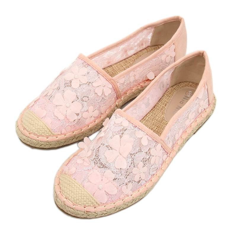 Ružičaste espadrile od čipke MB188-225 Pink ružičasta