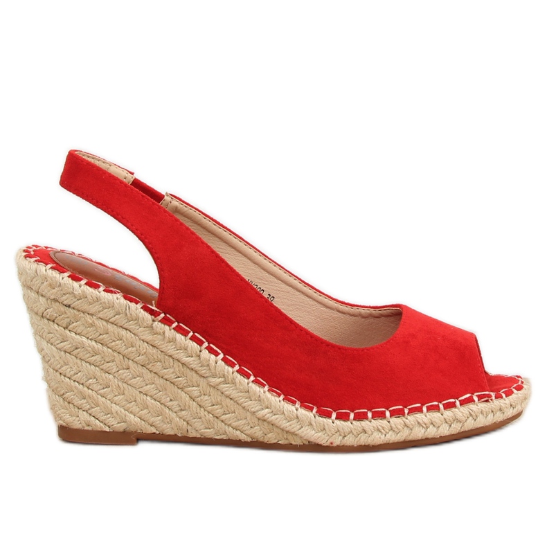 Crvene espadrile na klinovima crvena YY29P Crvena