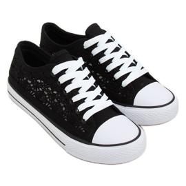 Crne čipkane tenisice NB282P Crne crna