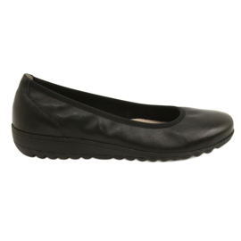 Caprice Black Nappa Balerina 9-22161-28 crno