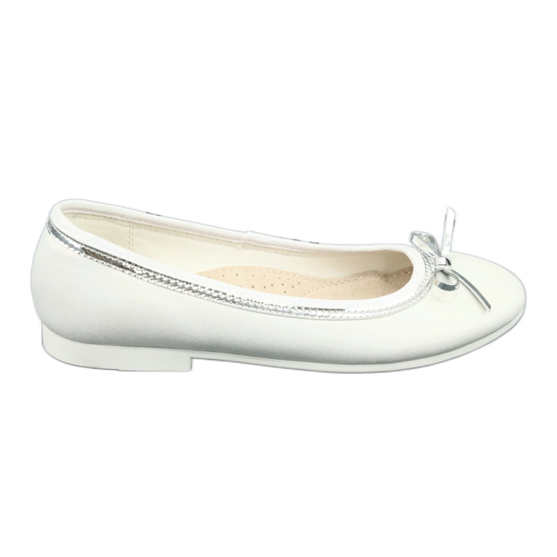 Balerine s mašnom bijeli biser American Club GC29 / 19 bijela raznobojna