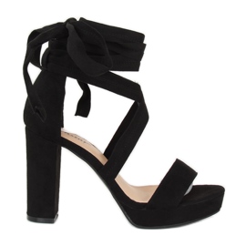 Crne sandale na platformi NC805 Black crna