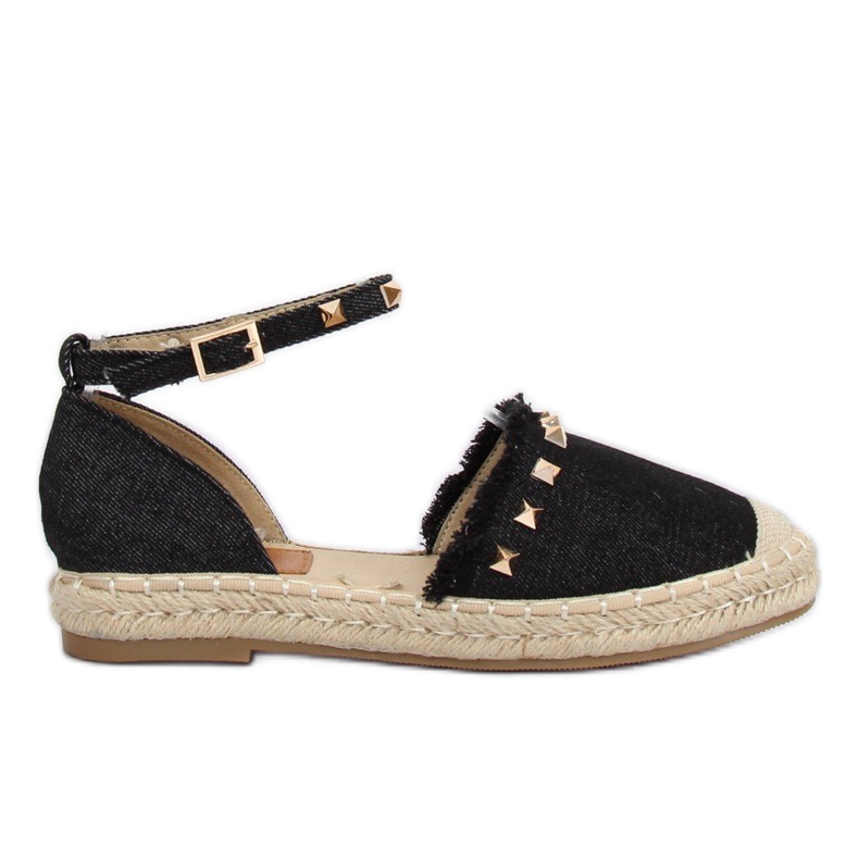 Crne traper espadrile CH-1K211 Crne crno