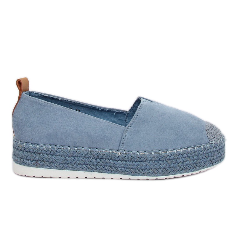 Plava BL247 Plave espadrile na visokim potplatima
