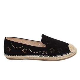 Crne ažurne espadrile 9023 Crne crna