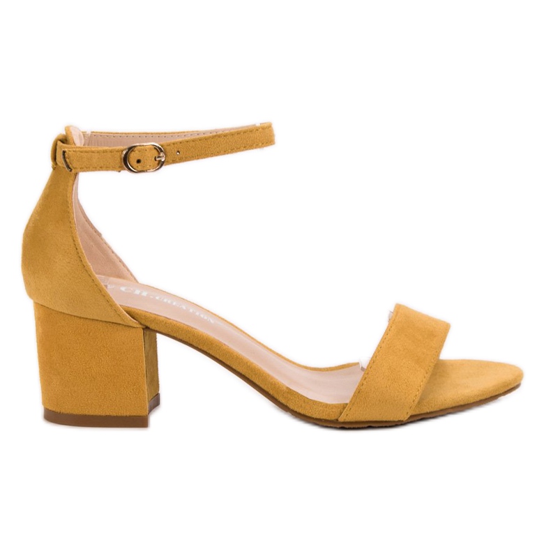 Ch. Creation Klasične sandale na šanku žuta boja