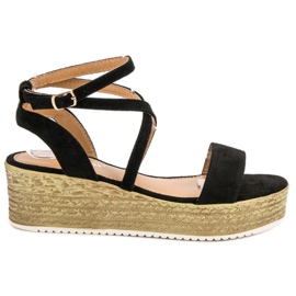 Ch. Creation Crne sandale na klin crna